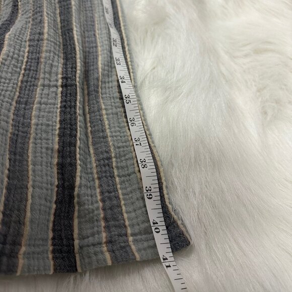 Wonderly V Neck Blue Striped Maxi Dress Size Small - Picture 5 of 5